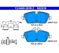 ATE 13.0460-2639.2 Brake pad set