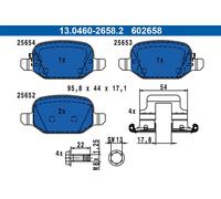 ATE 13.0460-2658.2 Brake pad set