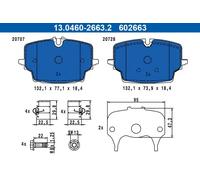 ATE 13.0460-2663.2 Brake pad set