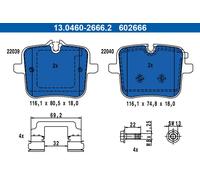 ATE 13.0460-2666.2 Brake pad set