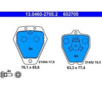 ATE 13.0460-2705.2 Brake pad set
