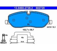 Brake pads 13.0460-2728.2 ATE for LAND ROVER DISCOVERY IV RANGE ROVER Mk III