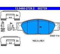 ATE 13.0460-2729.2 Brake pad set