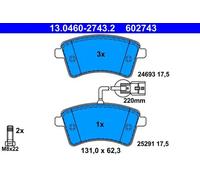 Brake pads 13.0460-2743.2 ATE for RENAULT KANGOO Express KANGOO BE BOP