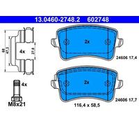 Brake pads 13.0460-2748.2 ATE for AUDI VW