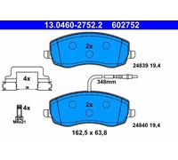 Brake pads 13.0460-2752.2 ATE for CITROËN PEUGEOT FIAT LANCIA
