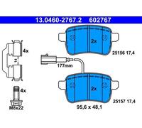 ATE 13.0460-2767.2 Brake pad set