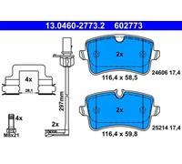 ATE Brake pad set 13.0460-2773.2 incl. wear warning contact with brake caliper screws with accessories AUDI: A8 D4
