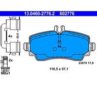 Brake pads 13.0460-2776.2 ATE for MERCEDES-BENZ A-CLASS