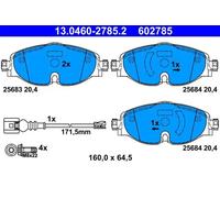 Brake pads 13.0460-2785.2 ATE for VW SEAT AUDI SKODA CUPRA