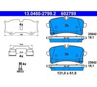 Brake pads 13.0460-2799.2 ATE for PORSCHE MACAN
