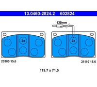 Brake pads 13.0460-2824.2 ATE for RENAULT MASTER I Van MASTER I Bus