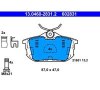 Brake pads 13.0460-2831.2 ATE for MITSUBISHI VOLVO