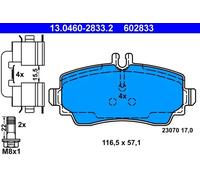 Brake pads 13.0460-2833.2 ATE for MERCEDES-BENZ A-CLASS