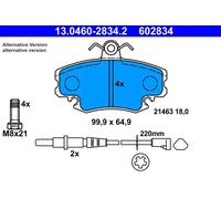 Brake pads 13.0460-2834.2 ATE for RENAULT DACIA