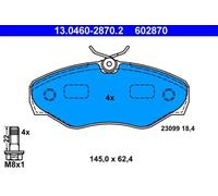 Brake pads 13.0460-2870.2 ATE for RENAULT NISSAN OPEL