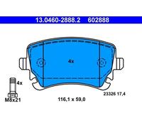 Brake pads 13.0460-2888.2 ATE for AUDI BENTLEY