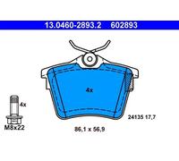 Brake pads 13.0460-2893.2 ATE for CITROËN PEUGEOT