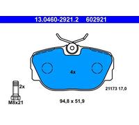 Brake pads 13.0460-2921.2 ATE for BMW 3 3 Touring Z1 Roadster 3 Convertible