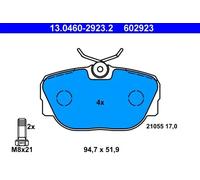 Brake pads 13.0460-2923.2 ATE for MERCEDES-BENZ 190