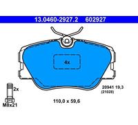 ATE 13.0460-2927.2 Brake pad set
