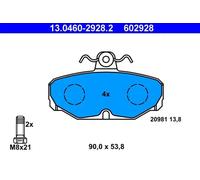 ATE Brake Pad Set 13.0460-2928.2 - Disc brake - for Ford Sierra II, Granada I, Scorpio I/II