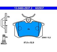 Brake pads 13.0460-2937.2 ATE for VW PEUGEOT SEAT AUDI SKODA