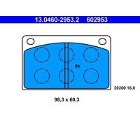 Brake pads 13.0460-2953.2 ATE for VOLVO 140 240 260 240 Kombi 140 Estate 164