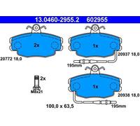 Brake pads 13.0460-2955.2 ATE for PEUGEOT 205 205 Mk II 309 309 Mk II