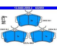 ATE 13.0460-2959.2 Brake pad set
