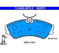 BRAKE PAD SET DISC BRAKE 13.0460-2972.2 FOR VW TRANSPORTER/IV/Bus/CARAVELLE/T4