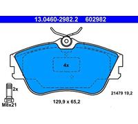 Brake pads 13.0460-2982.2 ATE for VW TRANSPORTER / CARAVELLE Mk IV Bus