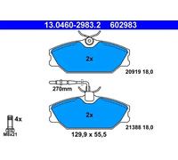 Brake pads 13.0460-2983.2 ATE for RENAULT 25 ESPACE Mk II LAGUNA I SAFRANE