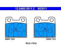 Brake pads 13.0460-3011.2 ATE for ALFA ROMEO GTV ALFETTA GIULIETTA ALFETTA GT