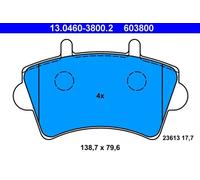 ATE Brake Pad Set 13.0460-3800.2 Disc Brake – Fits Renault, Opel, Nissan Interstar Van DCI 80