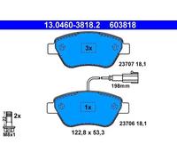 Brake pads 13.0460-3818.2 ATE for FIAT CITROËN PEUGEOT