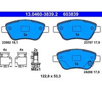 Brake pads 13.0460-3839.2 ATE for OPEL CORSA D CORSA D Hatchback Van ADAM