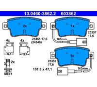 BRAKE PAD SET DISC BRAKE 13.0460-3862.2 FOR FIAT PUNTO/GRANDE/EVO/Hatchback 1.2L