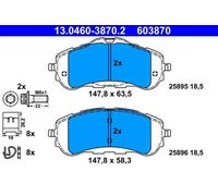 Brake pads 13.0460-3870.2 ATE for PEUGEOT OPEL CITROËN