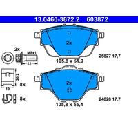 Brake pads 13.0460-3872.2 ATE for CITROËN PEUGEOT OPEL DS VAUXHALL