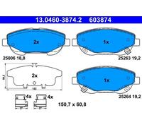 ATE 13.0460-3874.2 Brake pad set