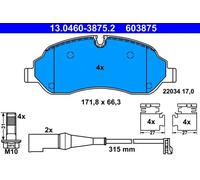 ATE 13.0460-3875.2 Brake pad set