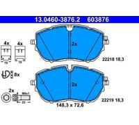 Brake pads 13.0460-3876.2 ATE for PEUGEOT OPEL DS CITROËN VAUXHALL