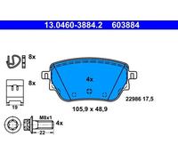 Brake pads 13.0460-3884.2 ATE for MERCEDES-BENZ A-CLASS A-CLASS Saloon CLA GLB