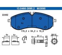 ATE Brake Pad Set 13.0460-3895.2 - Disc Brake - Fits VW Crafter Van 2.0 TDI FWD