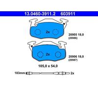 Brake pads 13.0460-3911.2 ATE for PEUGEOT RENAULT