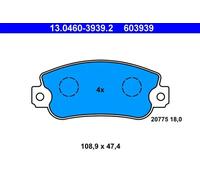 Brake pads 13.0460-3939.2 ATE for FIAT SEAT
