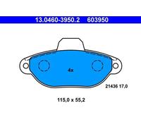 Brake pads 13.0460-3950.2 ATE for FIAT PANDA PUNTO PUNTO Convertible PUNTO Van