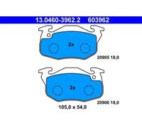 Brake pads 13.0460-3962.2 ATE for PEUGEOT CITROËN