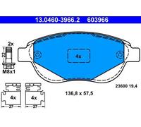 BRAKE PAD SET DISC BRAKE 13.0460-3966.2 FOR PEUGEOT 307/SW/Van/Break/CC 207 2.0L
